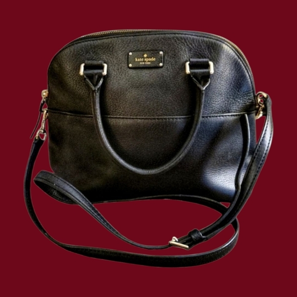 Kate Spade NY Black Mini Carli Grove Leather Satchel - Picture 1 of 16